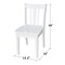 International Concepts Rectangle Set of 2 San Remo Juvenile Chairs, 13.2 W, 16 L, 26 H, Wood, White CC08-105P - alternate 4